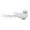 Northlight 7.5" White and Silver Sequined Bird Christmas Ornament with Clip